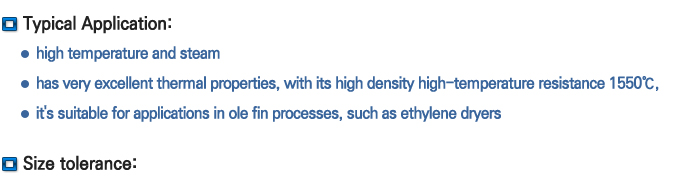 Typical Application: / Size tolerance: